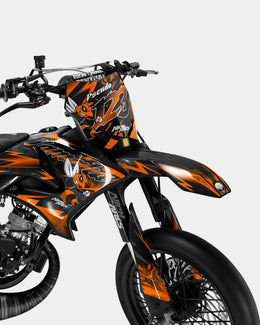 LISSE - Kit deco YAMAHA DT 50cc - Orange — vue 2