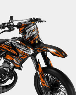 LUEUR - Kit deco YAMAHA DT 50cc - Orange — vue 2