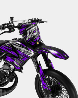 LUEUR - Kit deco YAMAHA DT 50cc - Violet — vue 2