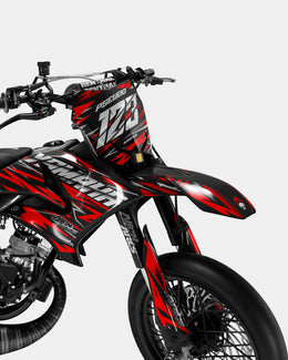 LUEUR - Kit deco YAMAHA DT 50cc - Rouge — vue 2