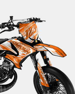 LUNIOR - Kit deco YAMAHA DT 50cc - Orange — vue 2