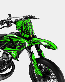 PAENO - Kit deco YAMAHA DT 50cc - Vert Rouge — vue 2
