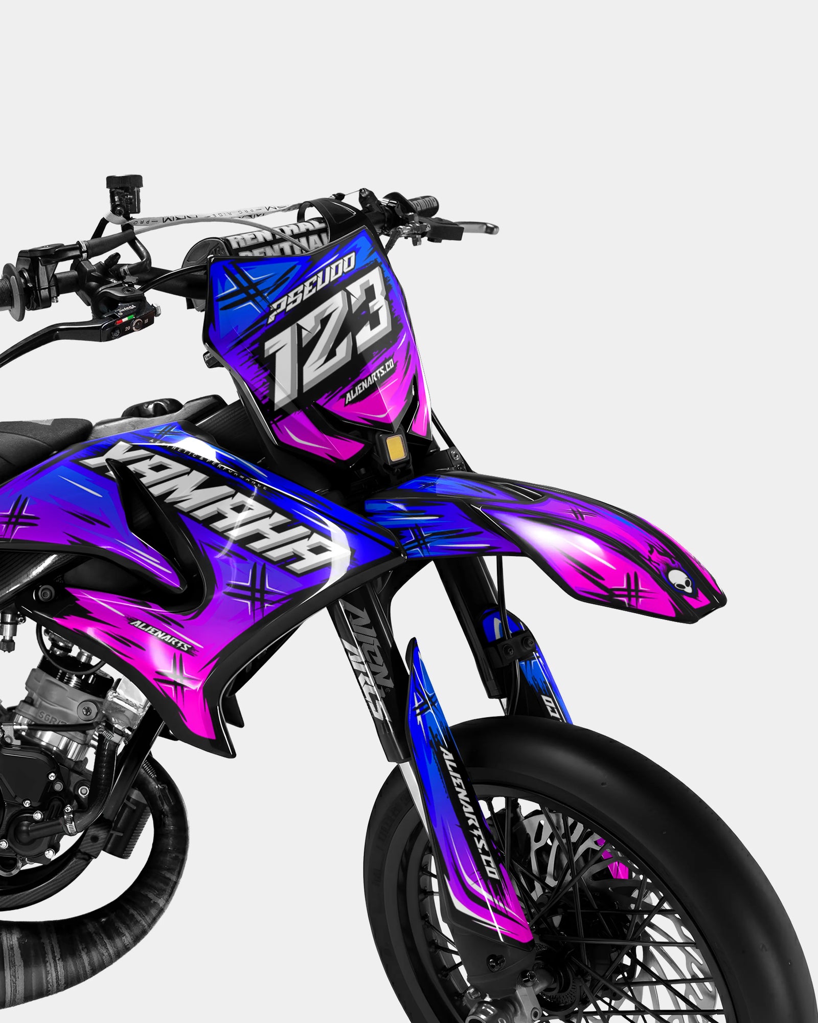 PAVO - YAMAHA DT 50cc Decal Kit - Blue Pink