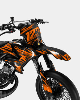 SABLE - Kit deco YAMAHA DT 50cc - Orange — vue 2