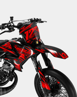 SABLE - Kit deco YAMAHA DT 50cc - Rouge — vue 2