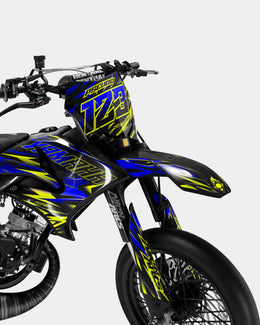 SORAE - Kit deco YAMAHA DT 50cc - Bleu foncé — vue 2