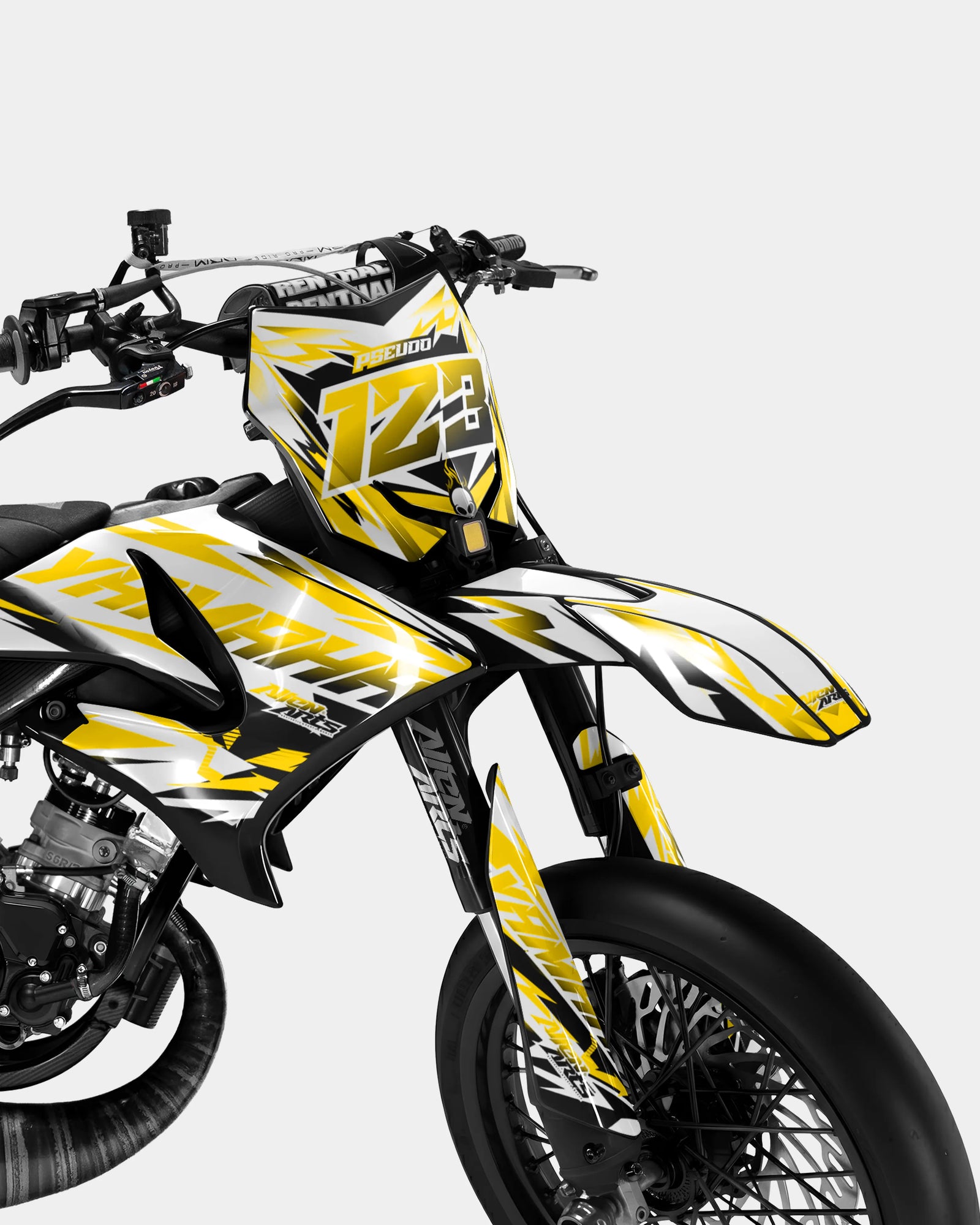 VESTA - Dekorationsset YAMAHA DT 50cc - Dunkelgelb