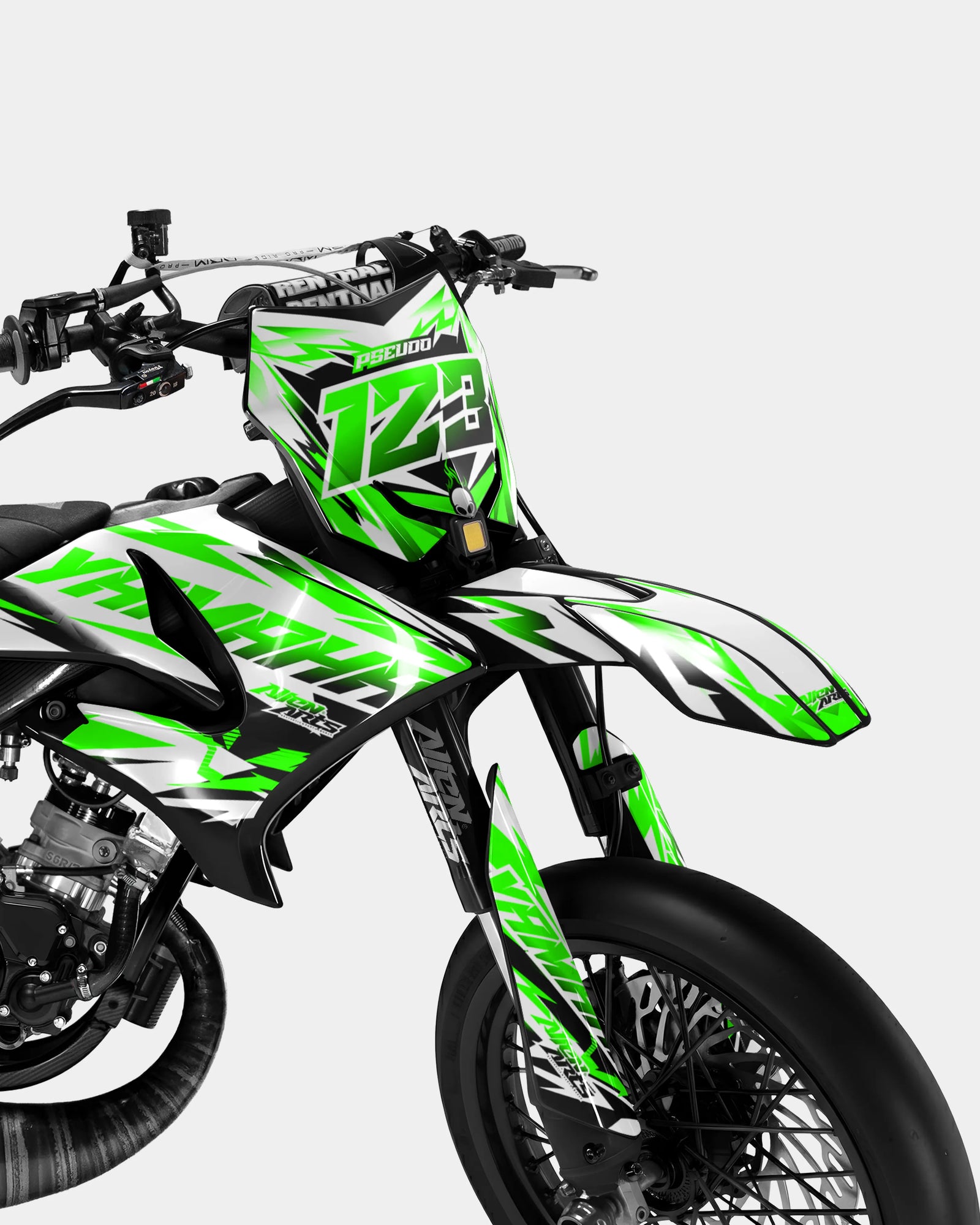 VESTA - Dekorationsset YAMAHA DT 50cc - Grün