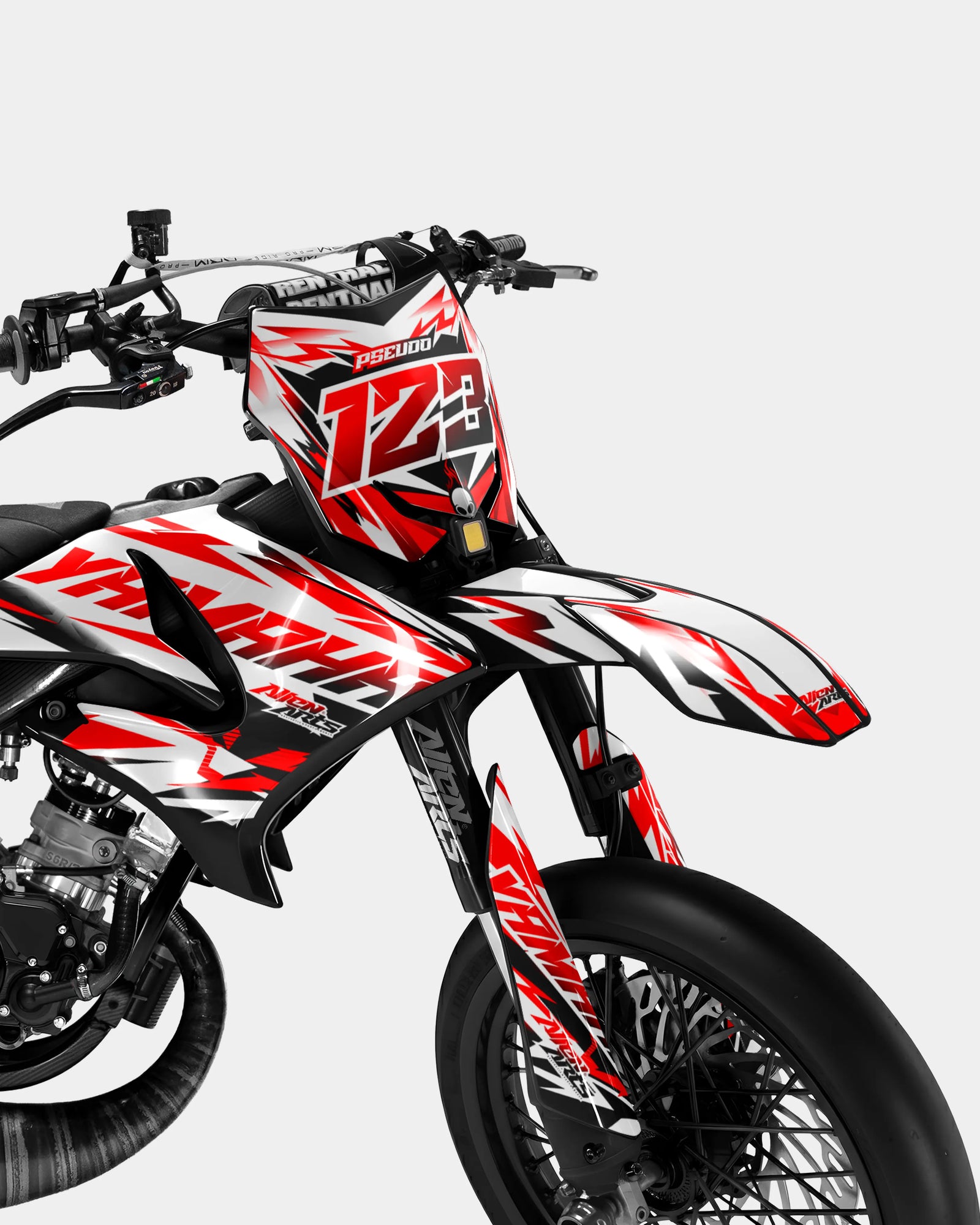 VESTA - Dekorationsset YAMAHA DT 50cc - Rot