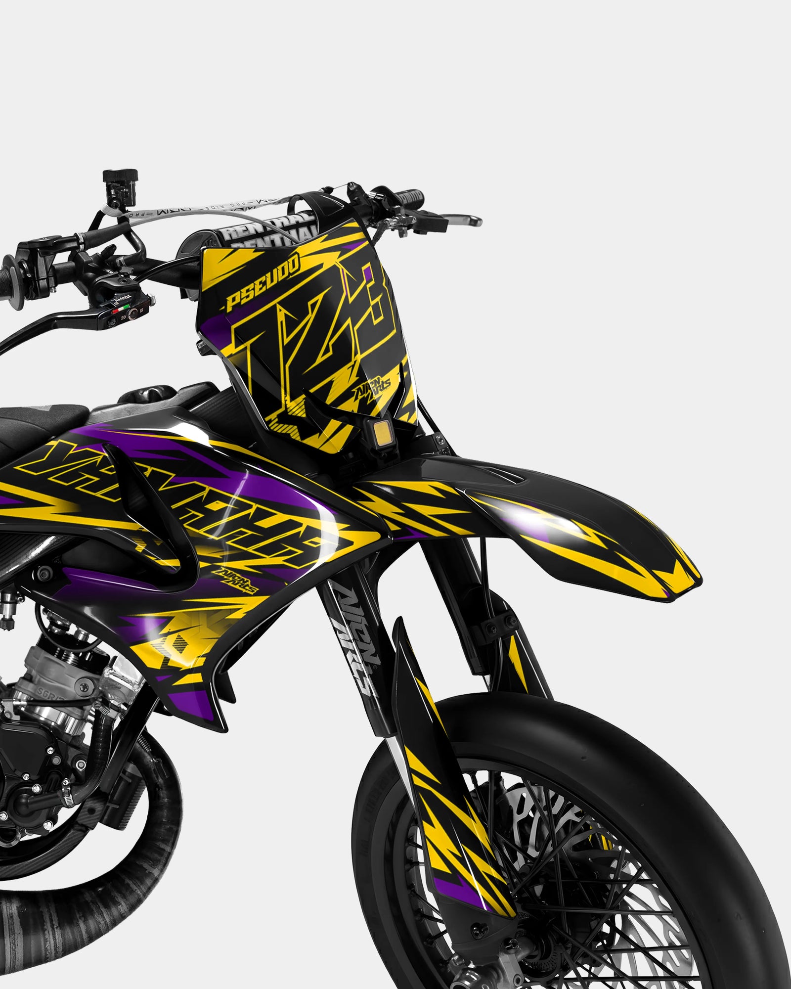 VIREO - Kit de decoración YAMAHA DT 50cc - Amarillo Violeta