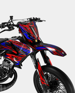 VITRA - Kit deco YAMAHA DT 50cc - Rouge Bleu — vue 2