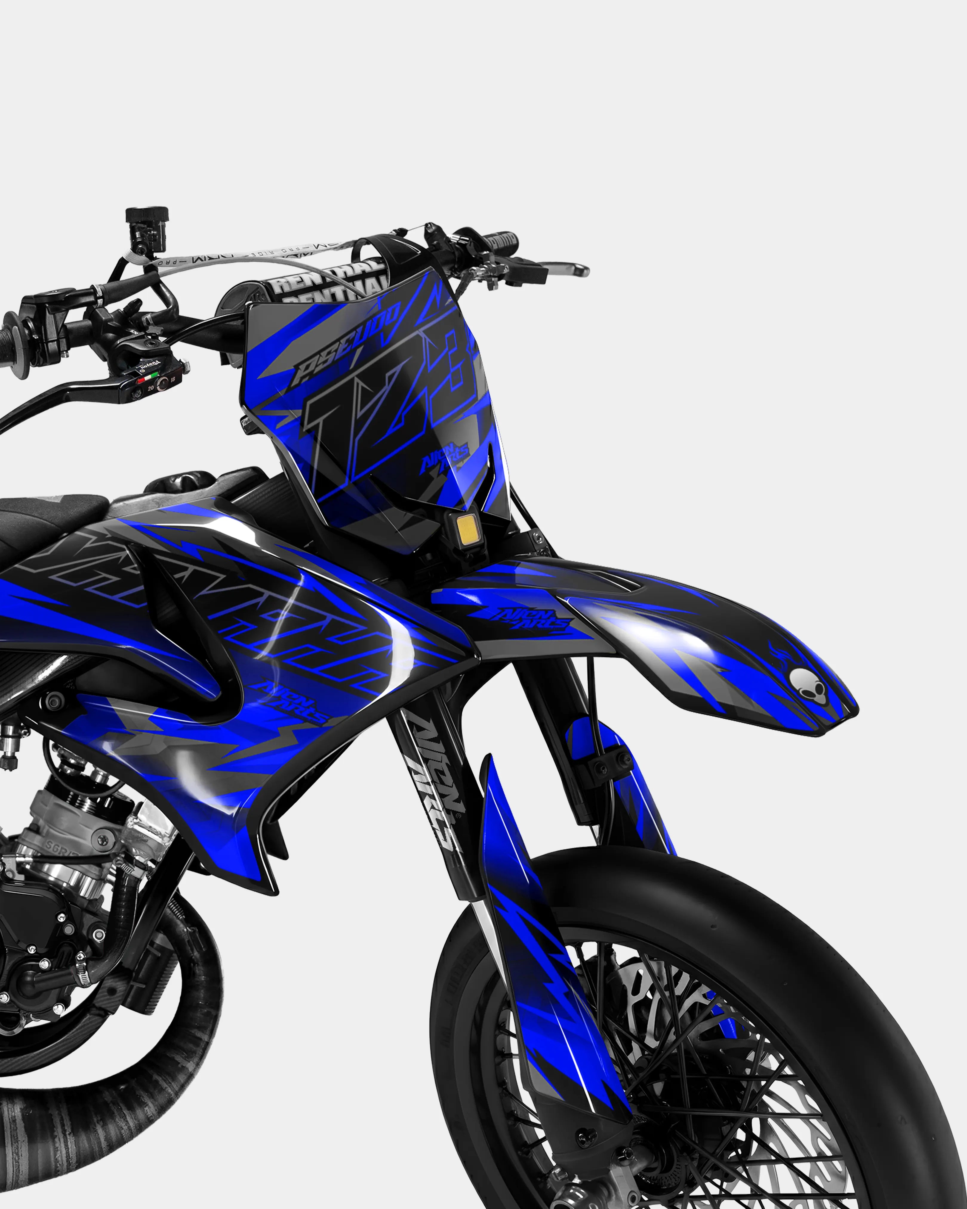 ZÉPHYR - Kit deco YAMAHA DT 50cc - Bleu foncé