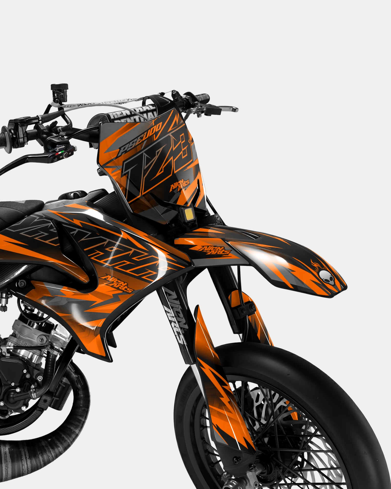 ZÉPHYR - YAMAHA DT 50cc Decal Kit - Orange