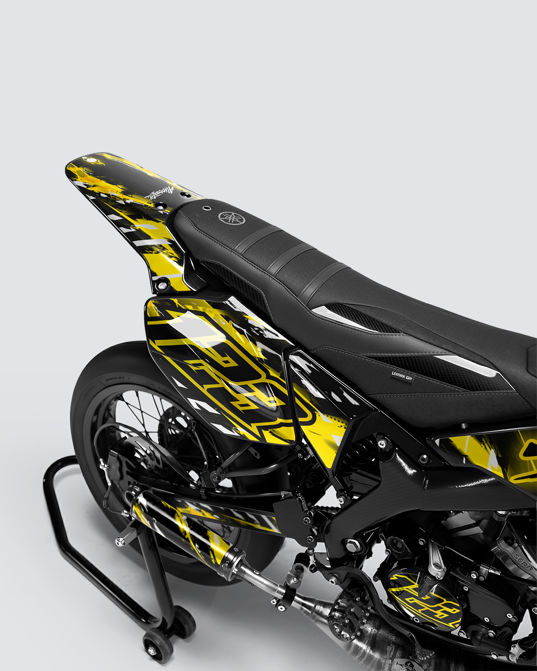 ROGUE - Kit deco YAMAHA DT 50cc - Jaune — vue de dos