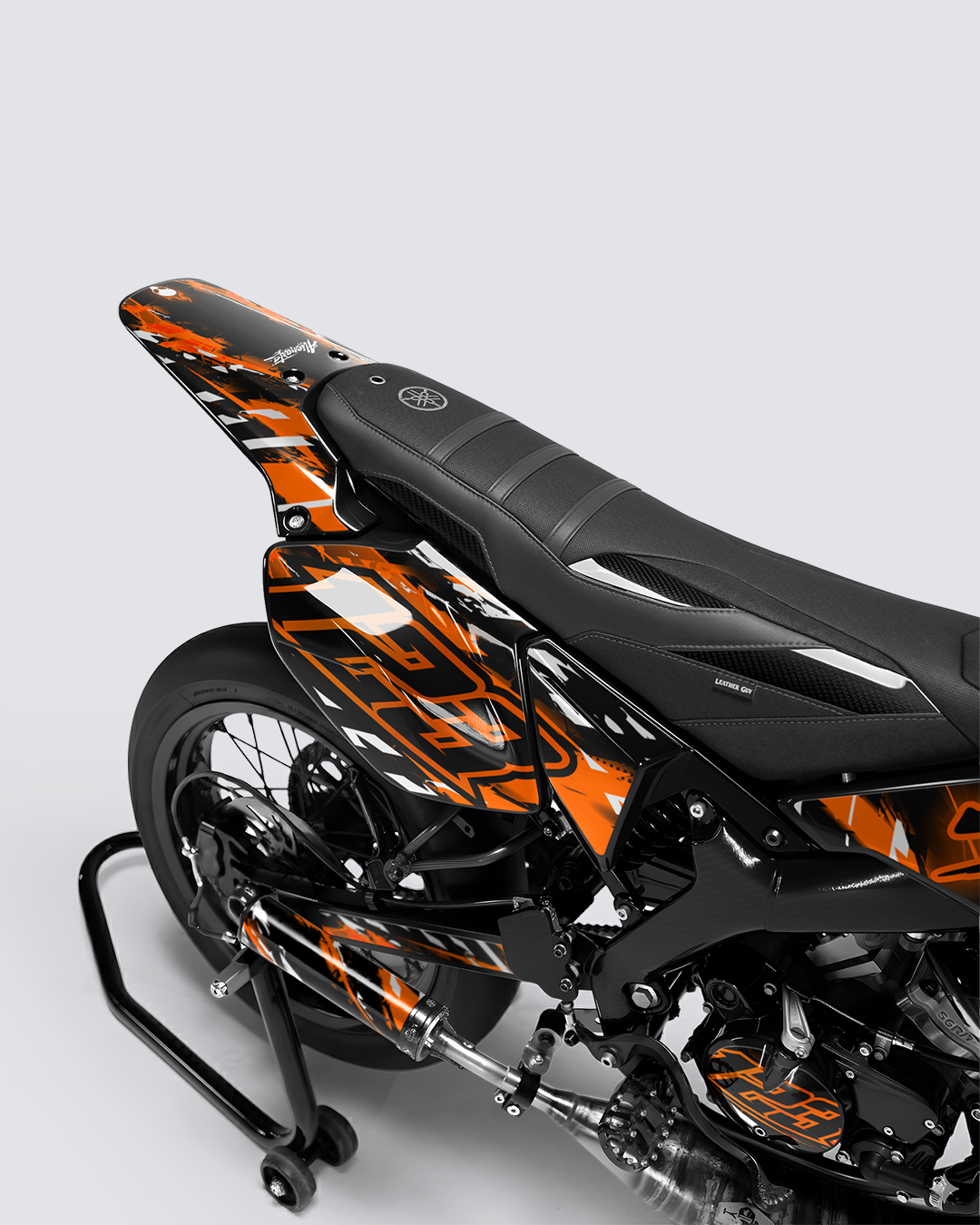 ROGUE - Kit deco YAMAHA DT 50cc - Orange — vue de dos