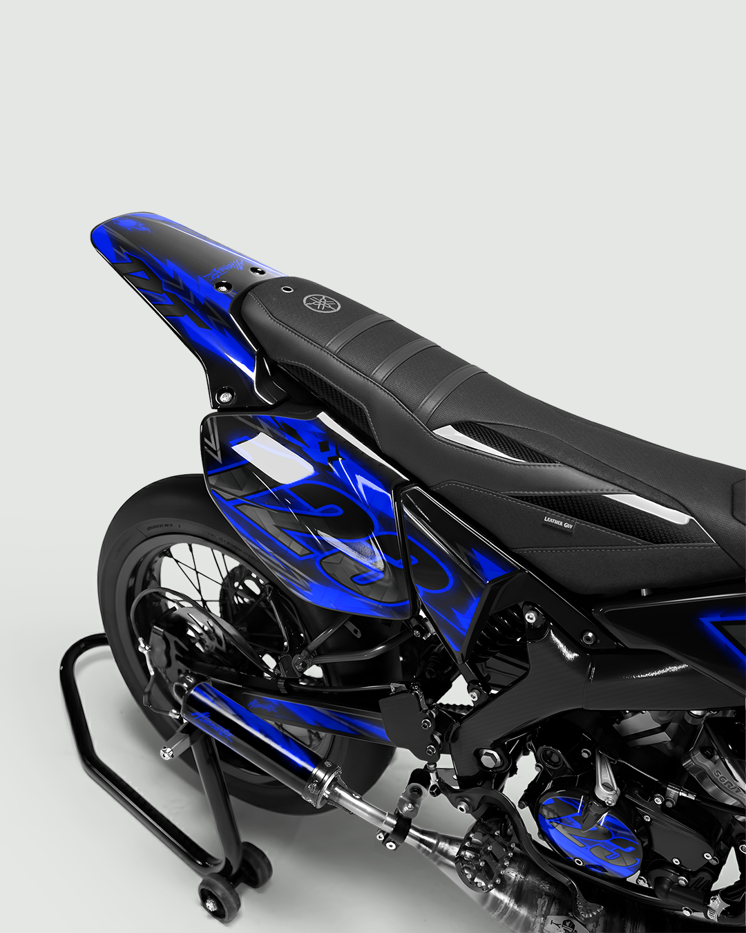 RAZOR - Kit deco YAMAHA DT 50cc - Bleu — vue de dos