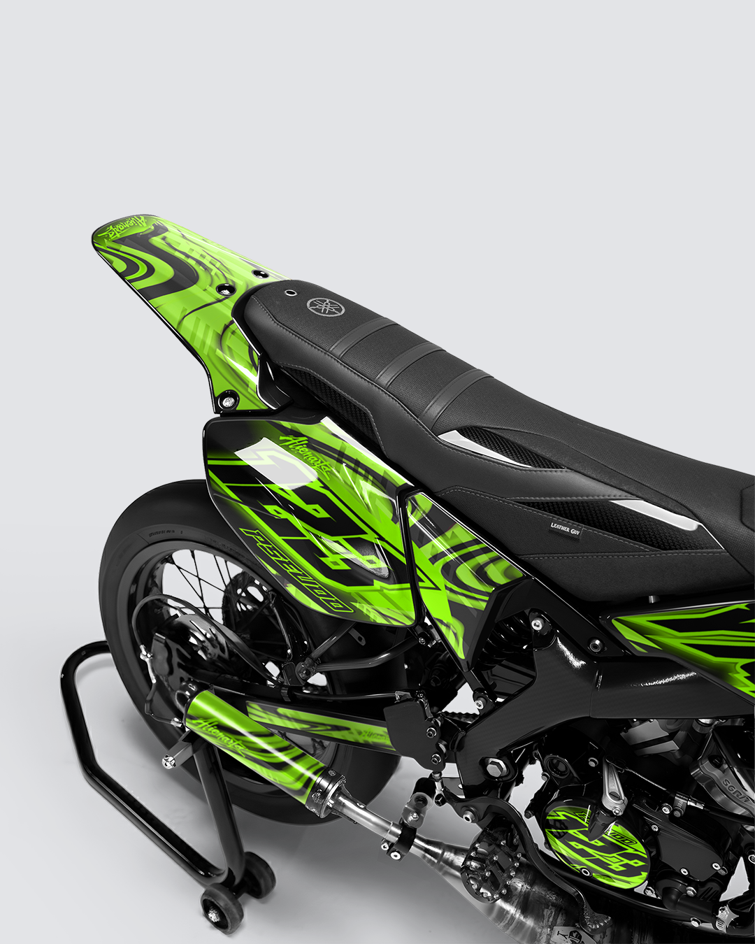 VORTEX - Kit deco YAMAHA DT 50cc - Vert — vue de dos