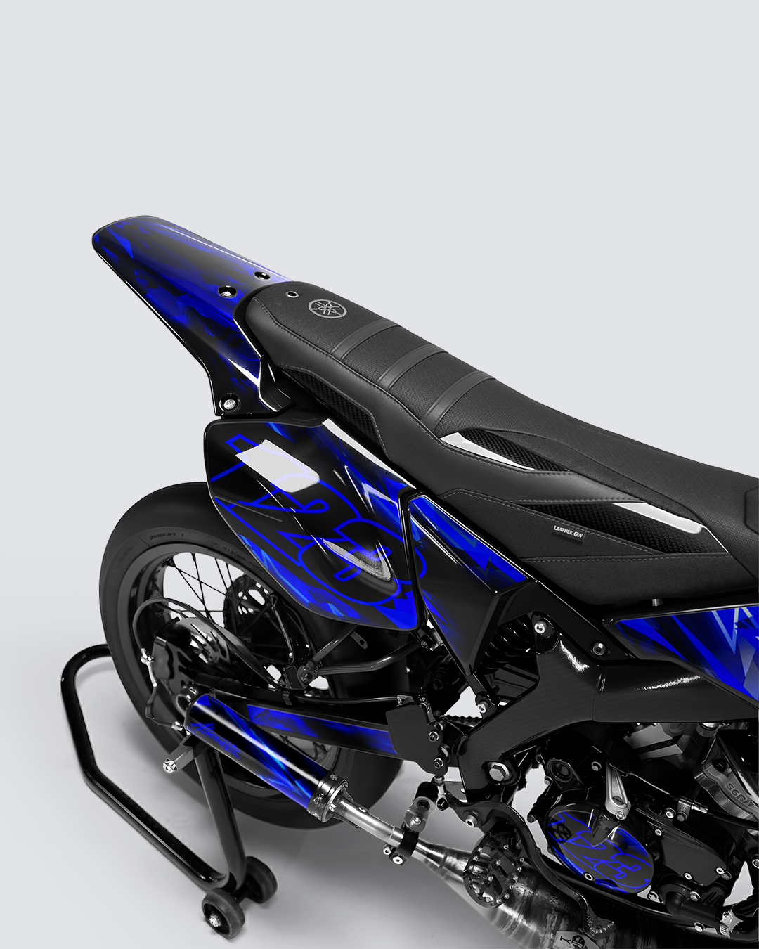 RUSH - Kit deco YAMAHA DT 50cc - Bleu — vue de dos