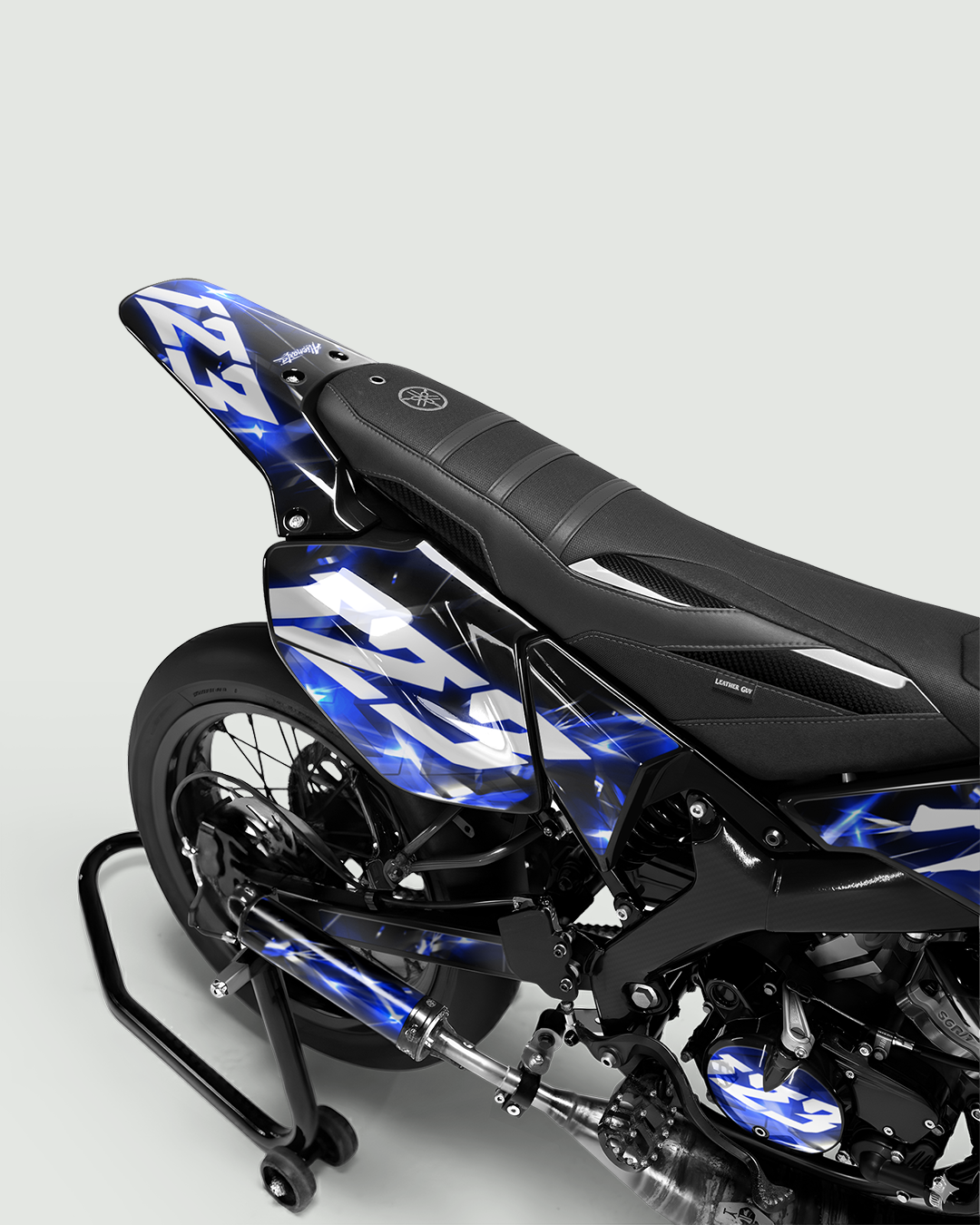 PLASMA - Kit deco YAMAHA DT 50cc - Bleu — vue de dos