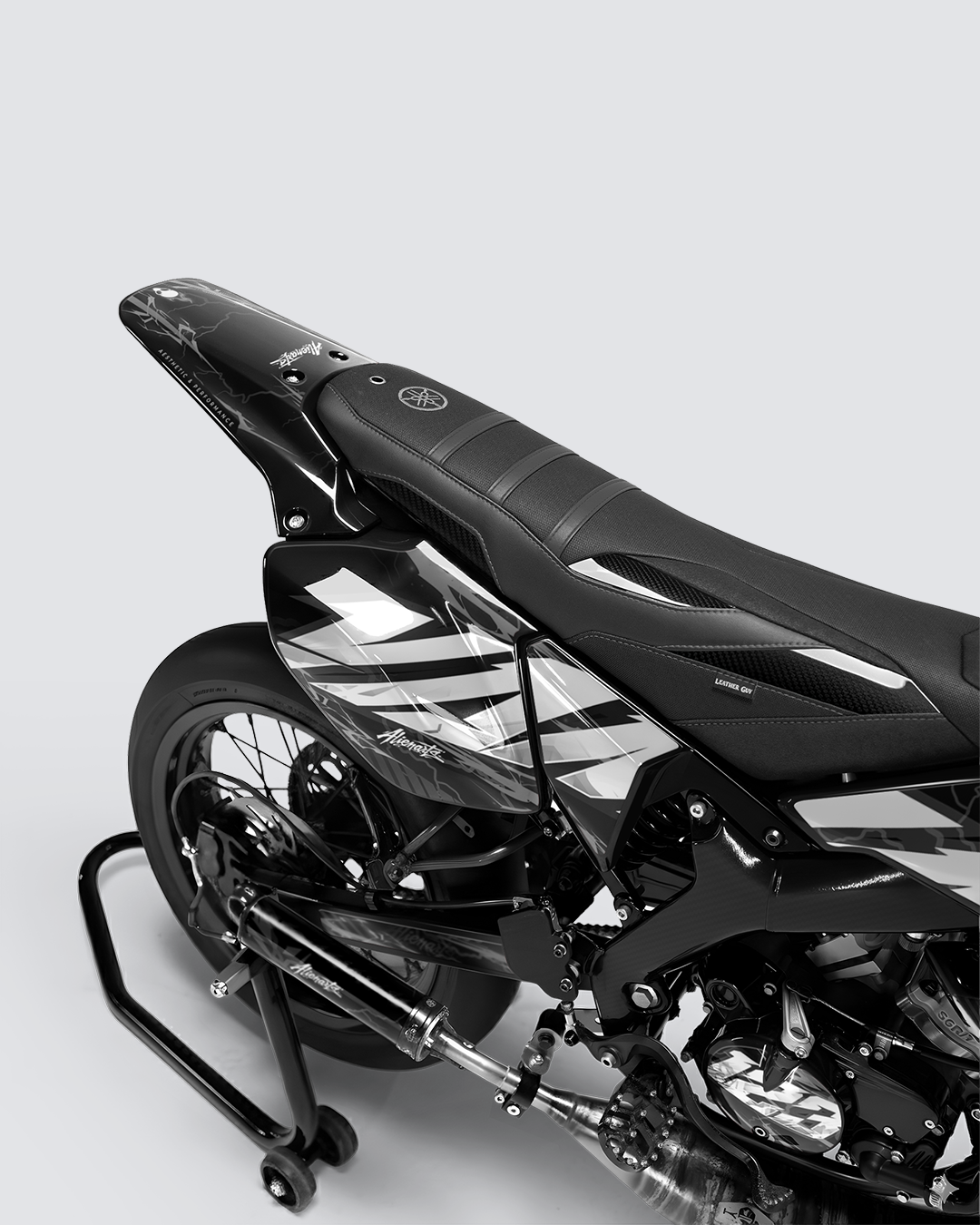 STORMX - Kit deco YAMAHA DT 50cc - Blanc — vue de dos