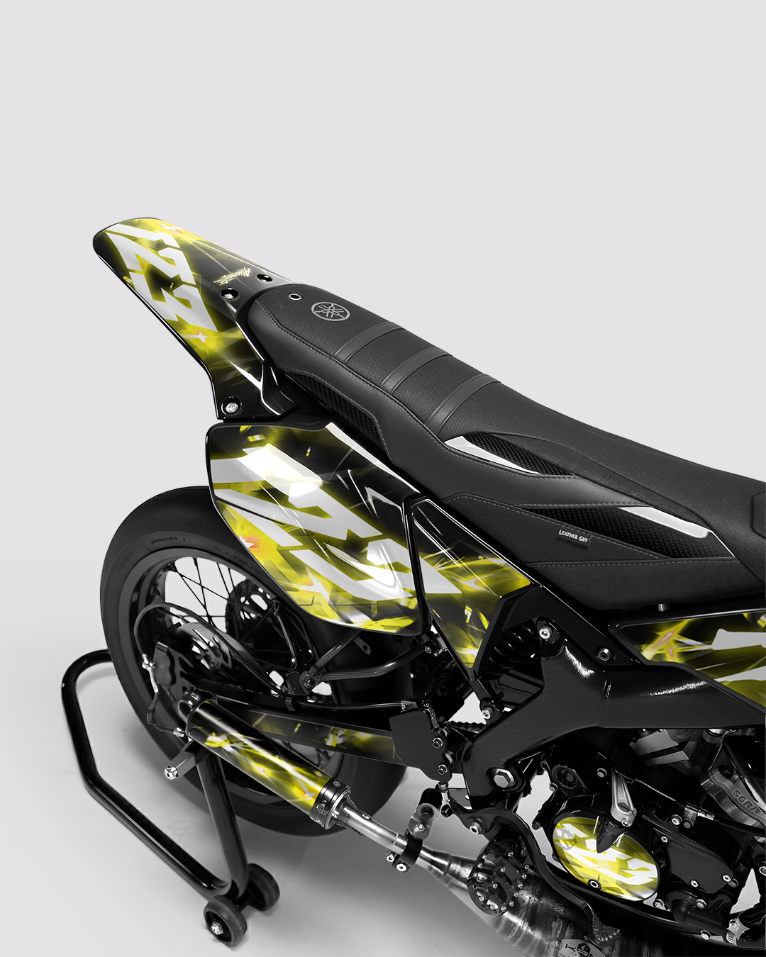 PLASMA - Kit deco YAMAHA DT 50cc - Jaune — vue de dos