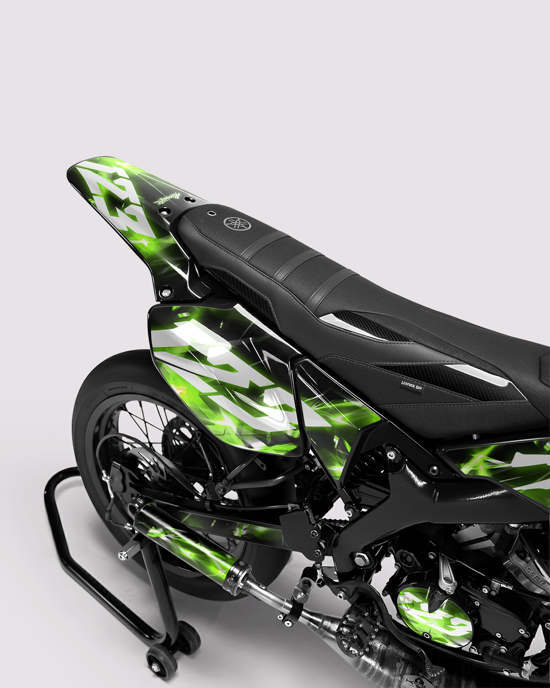 PLASMA - Kit deco YAMAHA DT 50cc - Vert — vue de dos