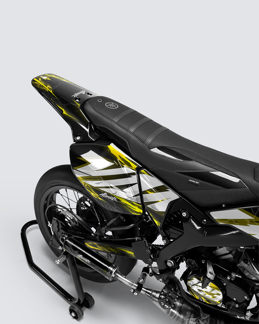 STORMX - Kit deco YAMAHA DT 50cc - Jaune — vue de dos
