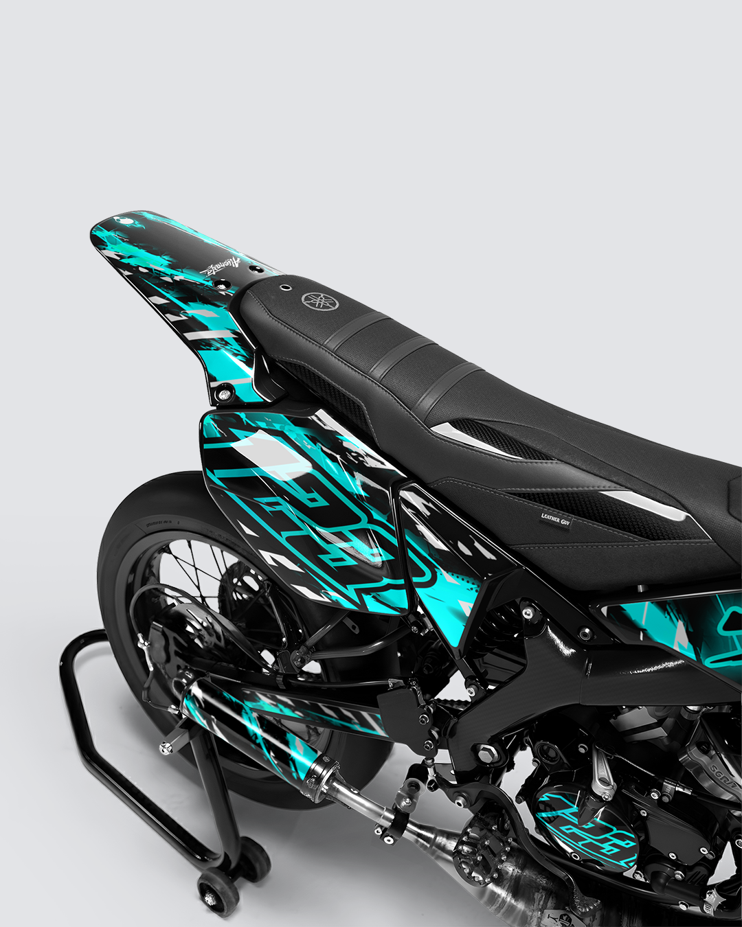 ROGUE - Kit deco YAMAHA DT 50cc - Turquoise — vue de dos