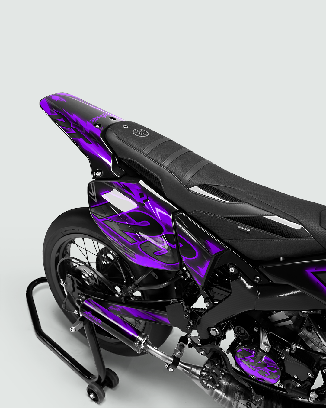 RAZOR - Kit deco YAMAHA DT 50cc - Violet — vue de dos