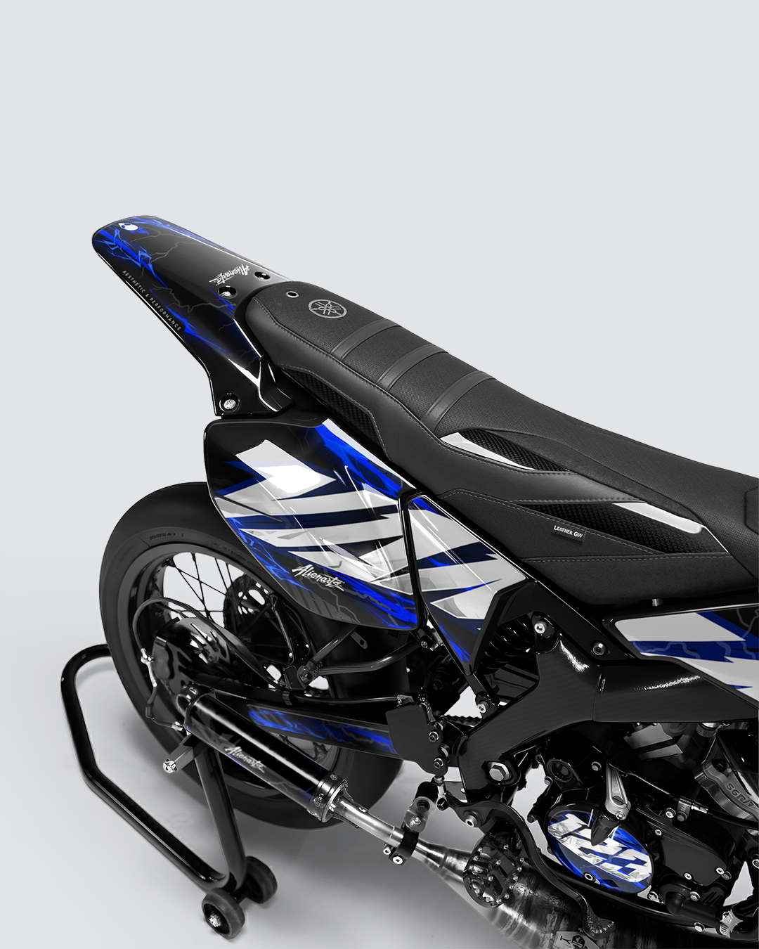 STORMX - Kit deco YAMAHA DT 50cc - Bleu — vue de dos