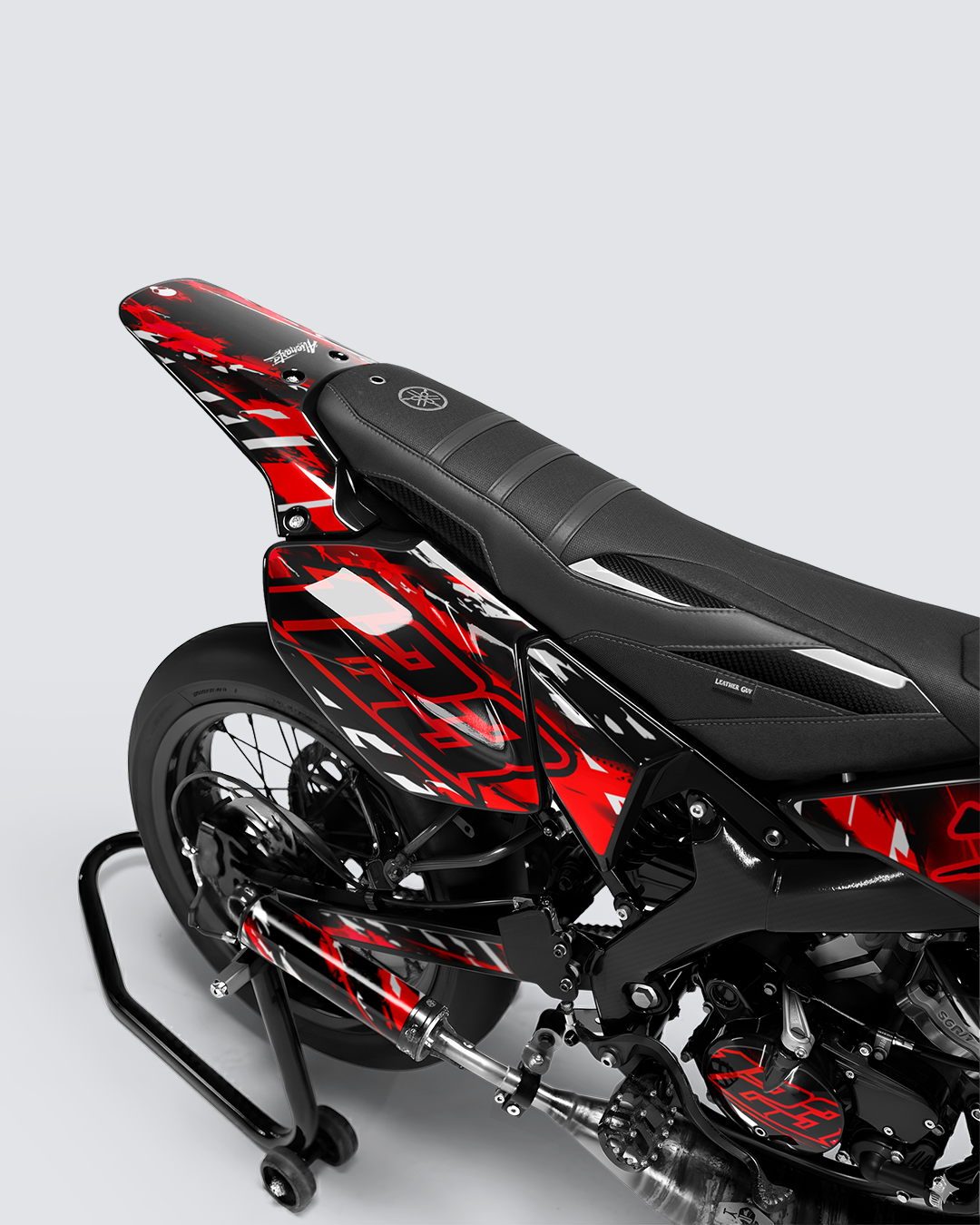 ROGUE - Kit deco YAMAHA DT 50cc - Rouge — vue de dos