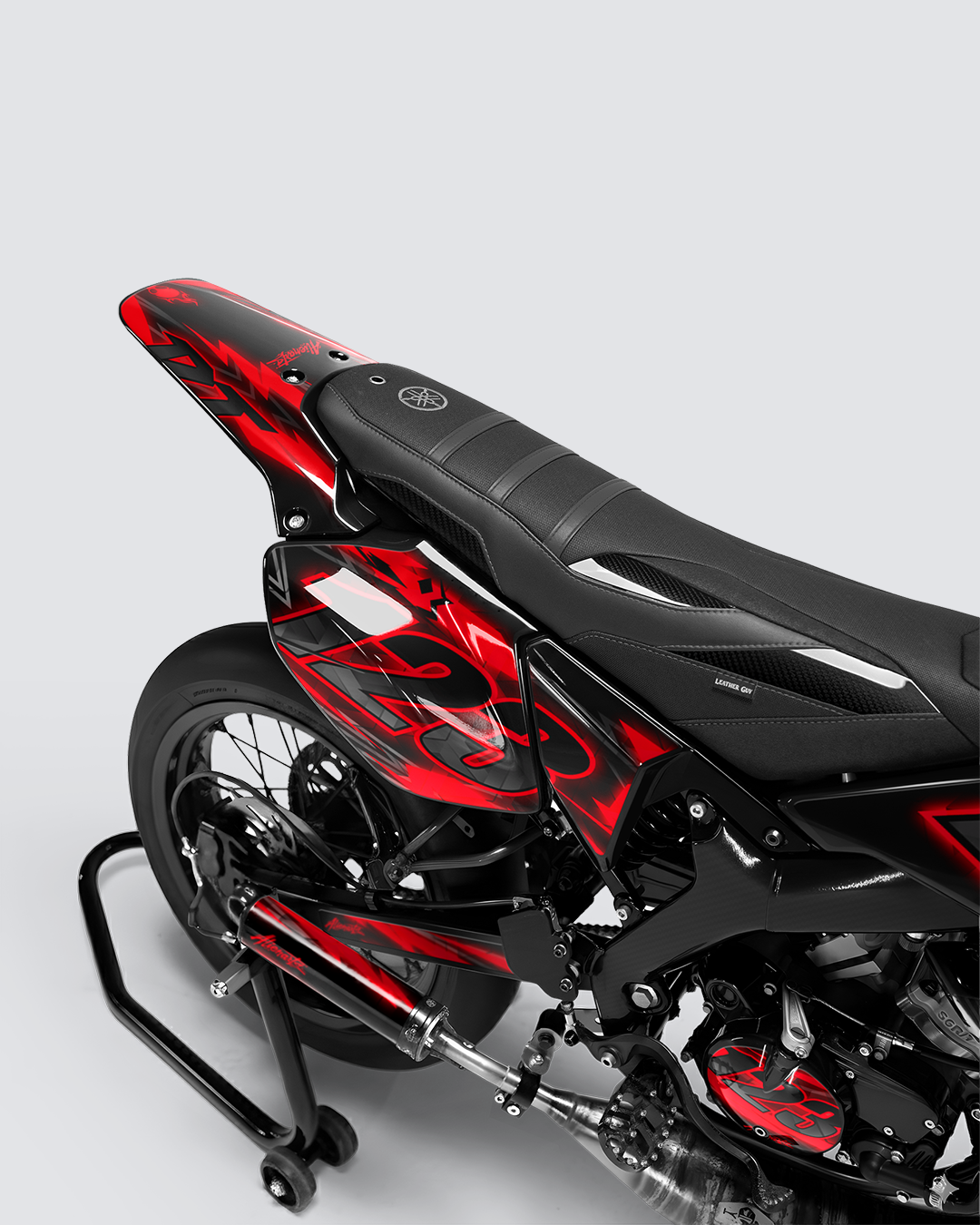RAZOR - Kit deco YAMAHA DT 50cc - Rouge — vue de dos