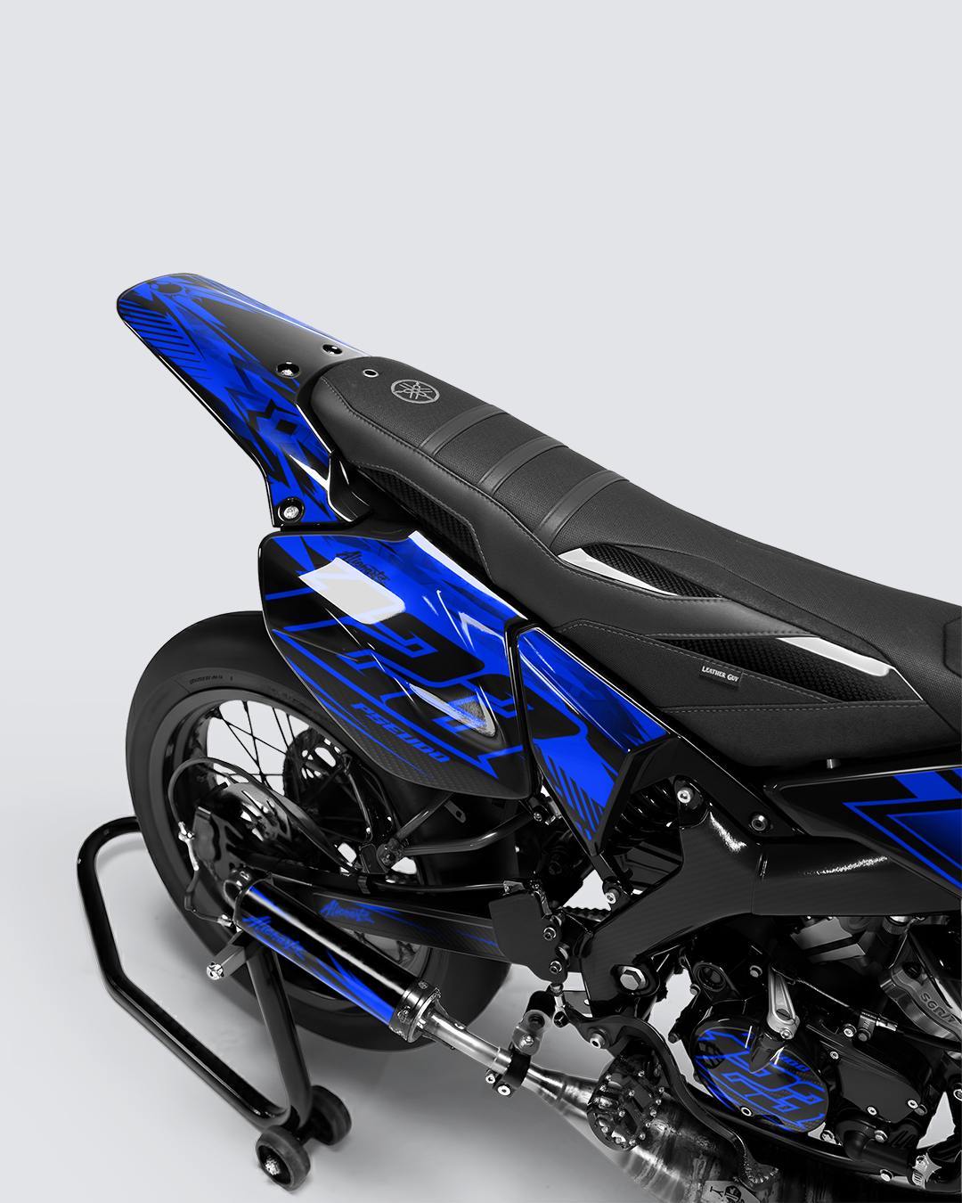 REAPER - Kit deco YAMAHA DT 50cc - Bleu — vue de dos