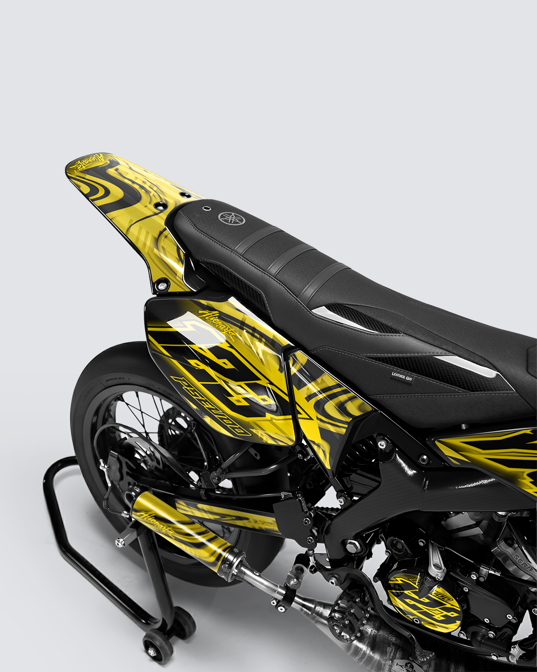 VORTEX - Kit deco YAMAHA DT 50cc - Jaune — vue de dos