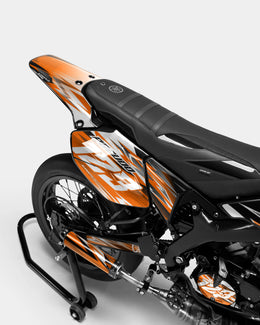 AUROPE - Kit deco YAMAHA DT 50cc - Orange — vue 3