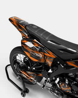 LISSE - Kit deco YAMAHA DT 50cc - Orange — vue 3