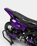 SPIEGEL - Dekorationsset YAMAHA DT 50cc - Violett