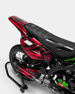 PAENO - Kit deco YAMAHA DT 50cc - Vert Rouge — vue 3