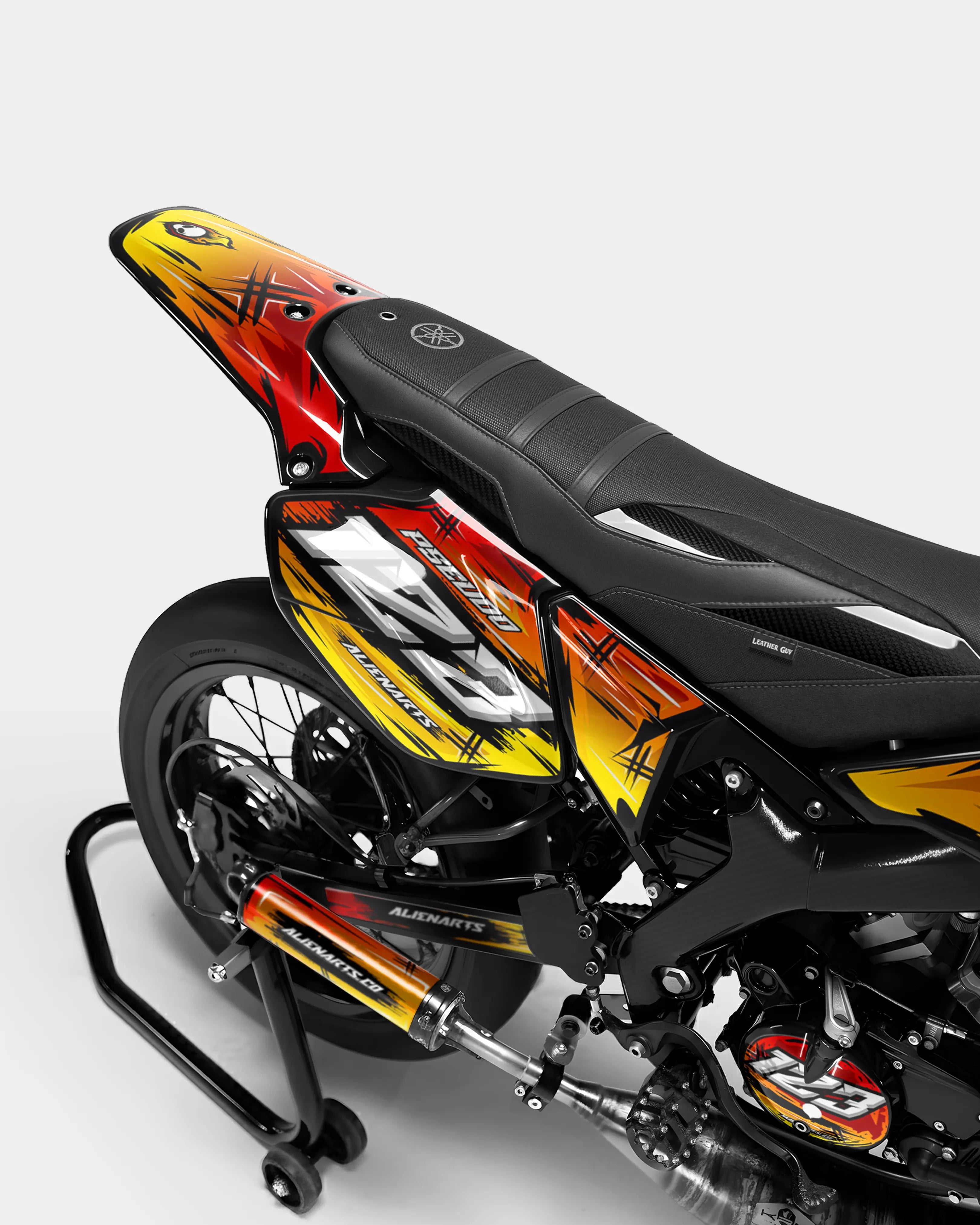 PAVO - Kit decorativo YAMAHA DT 50cc - Rojo Amarillo