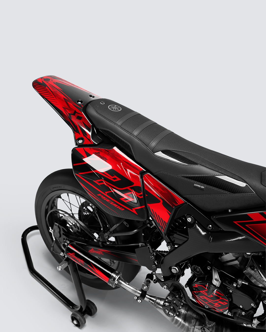 REAPER - Kit deco YAMAHA DT 50cc - Rouge — vue de dos