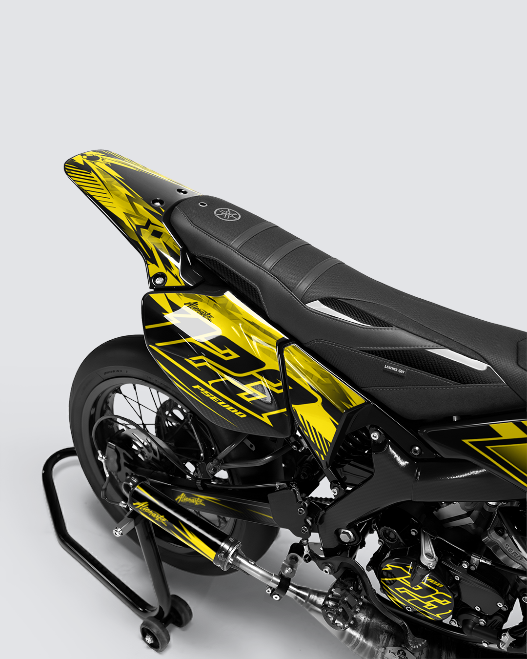 REAPER - Kit deco YAMAHA DT 50cc - Jaune — vue de dos