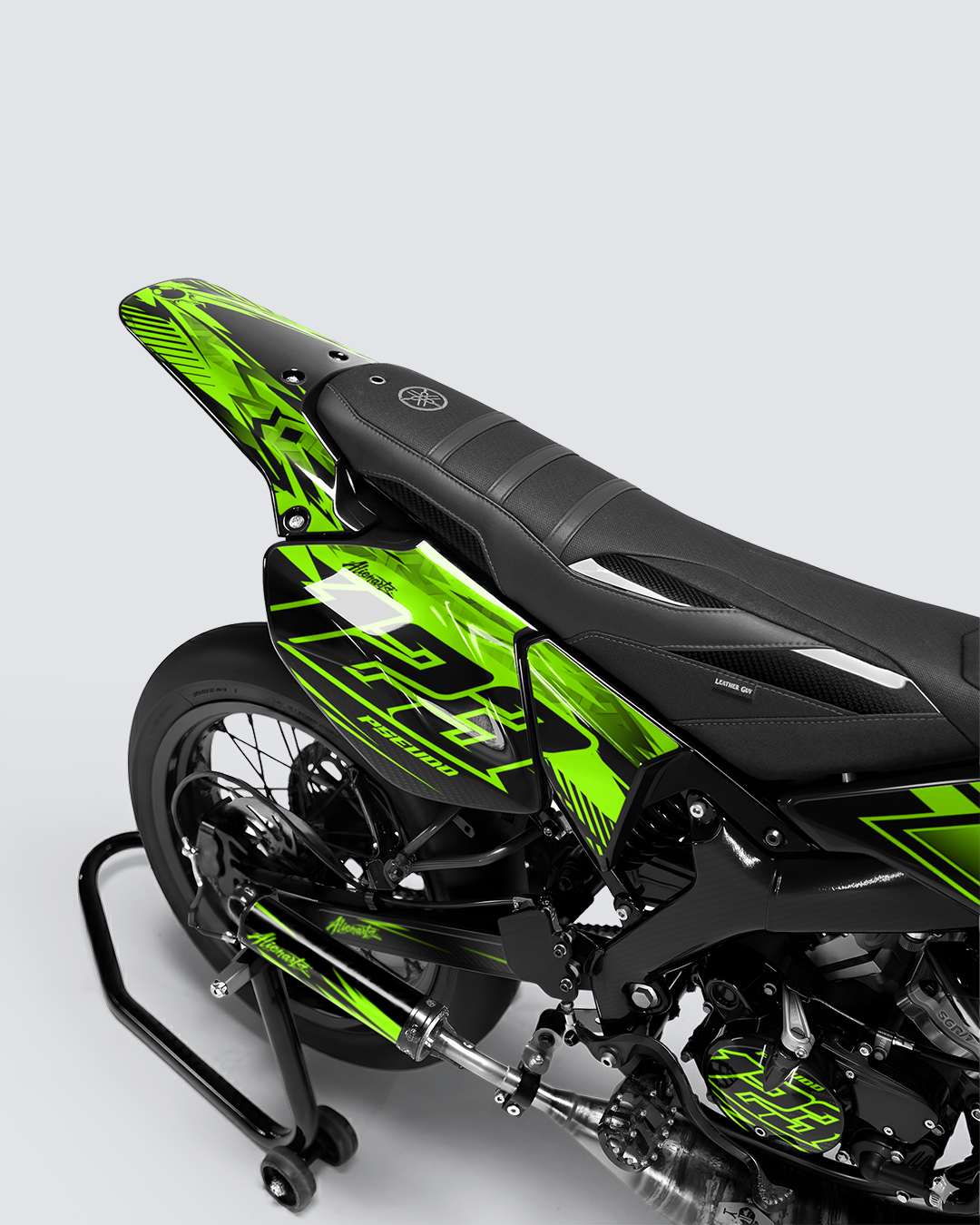 REAPER - Kit deco YAMAHA DT 50cc - Vert — vue de dos