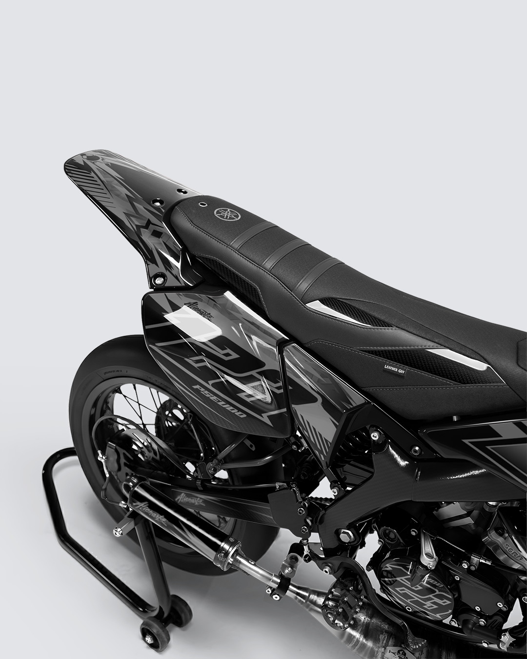 REAPER - Kit deco YAMAHA DT 50cc - Blanc — vue de dos