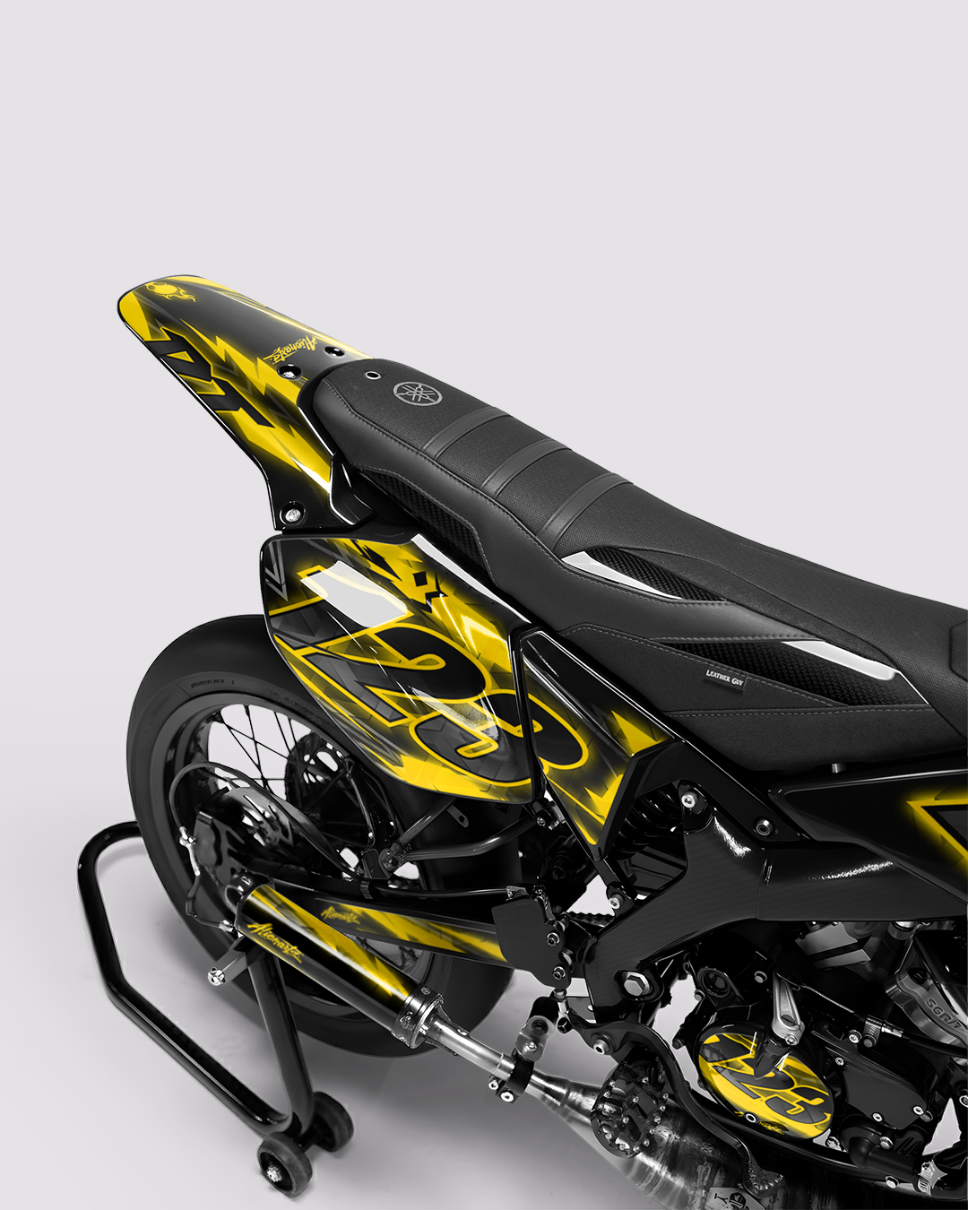 RAZOR - Kit deco YAMAHA DT 50cc - Jaune — vue de dos