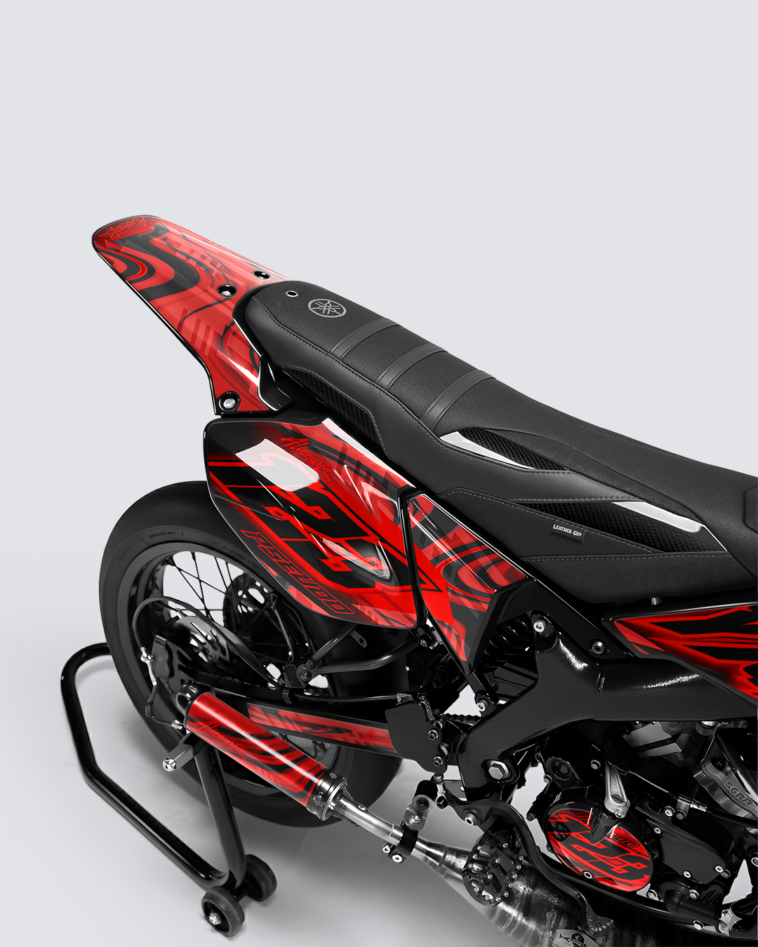 VORTEX - Kit deco YAMAHA DT 50cc - Rouge — vue de dos