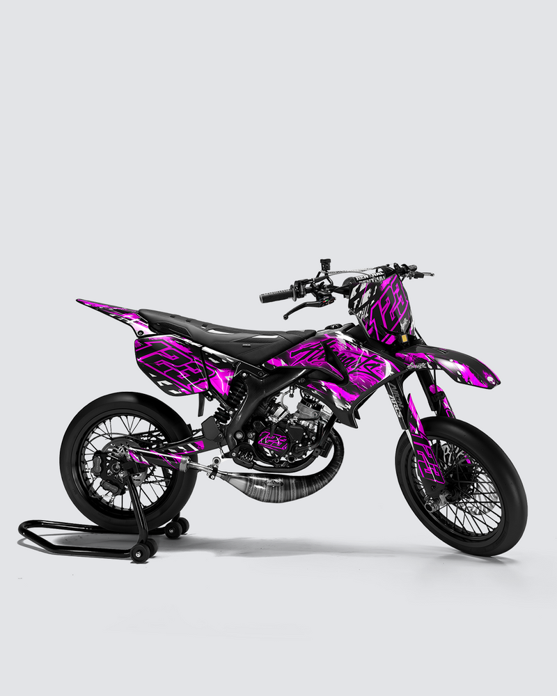 ROGUE - Kit deco YAMAHA DT 50cc - Rose — vue de côté