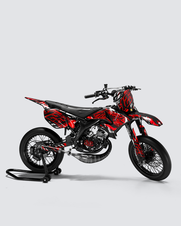 ROGUE - Kit deco YAMAHA DT 50cc - Rouge — vue de côté
