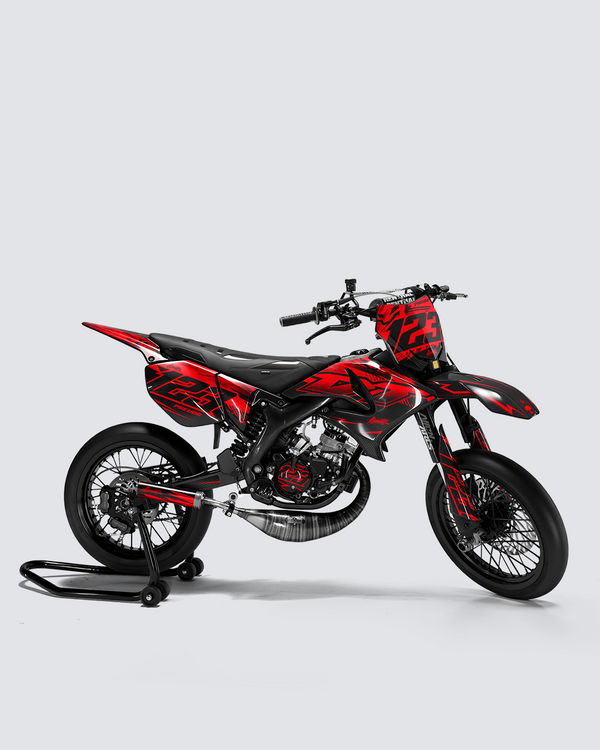 REAPER - Kit deco YAMAHA DT 50cc - Rouge — vue de côté