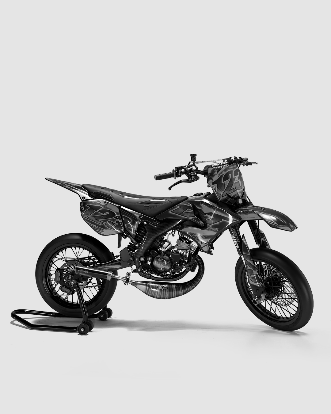 RAZOR - Kit deco YAMAHA DT 50cc - Blanc — vue de côté