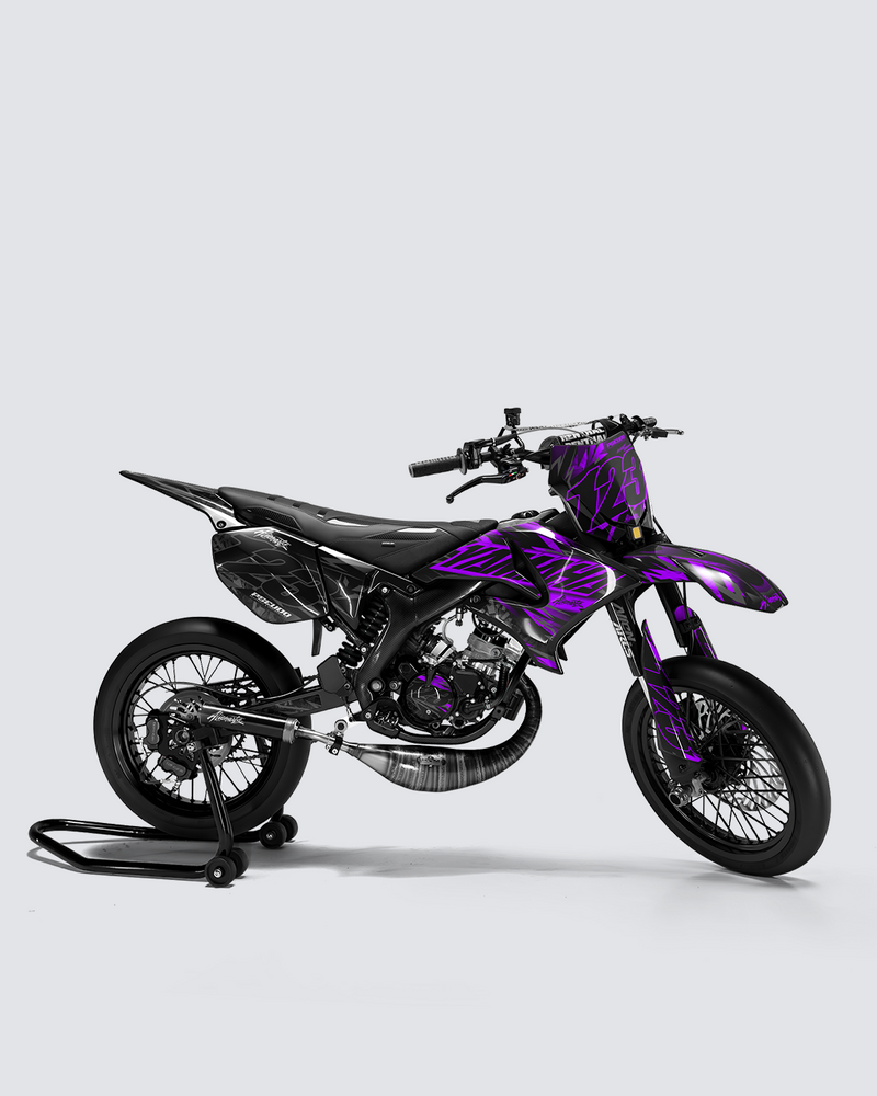 NEMESIS - Kit deco YAMAHA DT 50cc - Violet — vue de côté